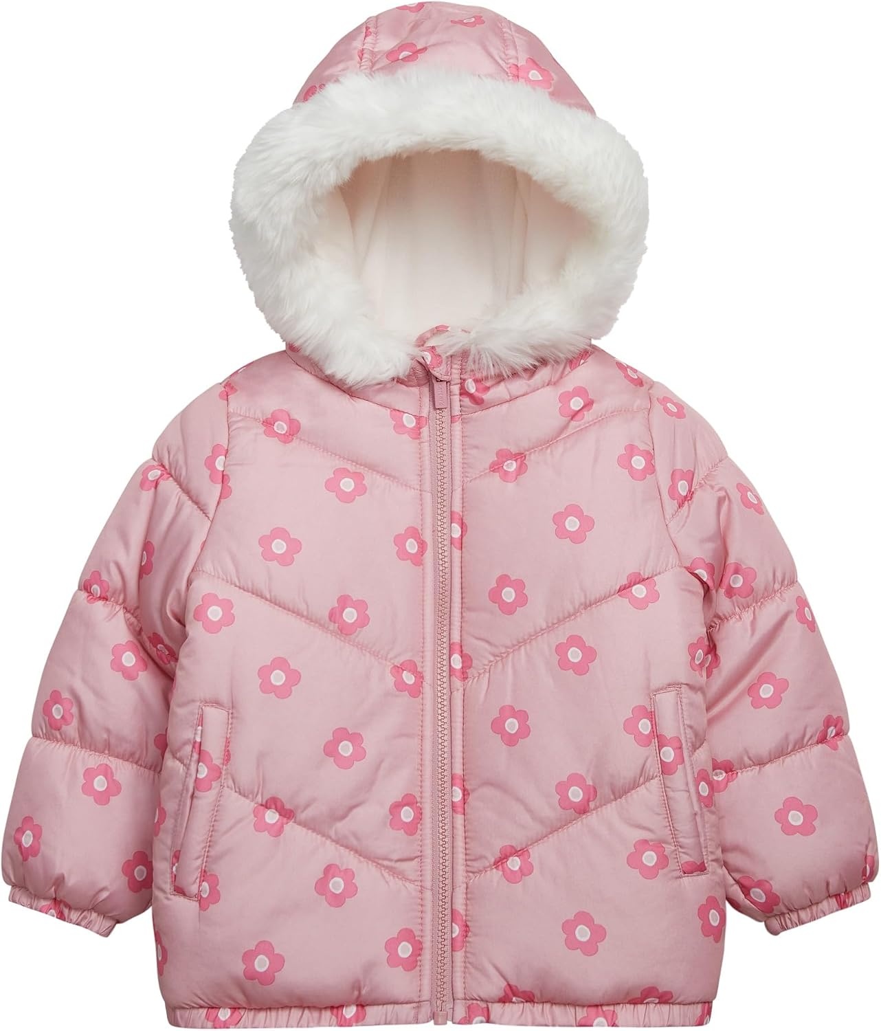 image:imageCarters Girls 2Piece Snowsuit Puffer Jacket and Skibib Snow Pants Toddler and Big KidsAll Rosewood Floral