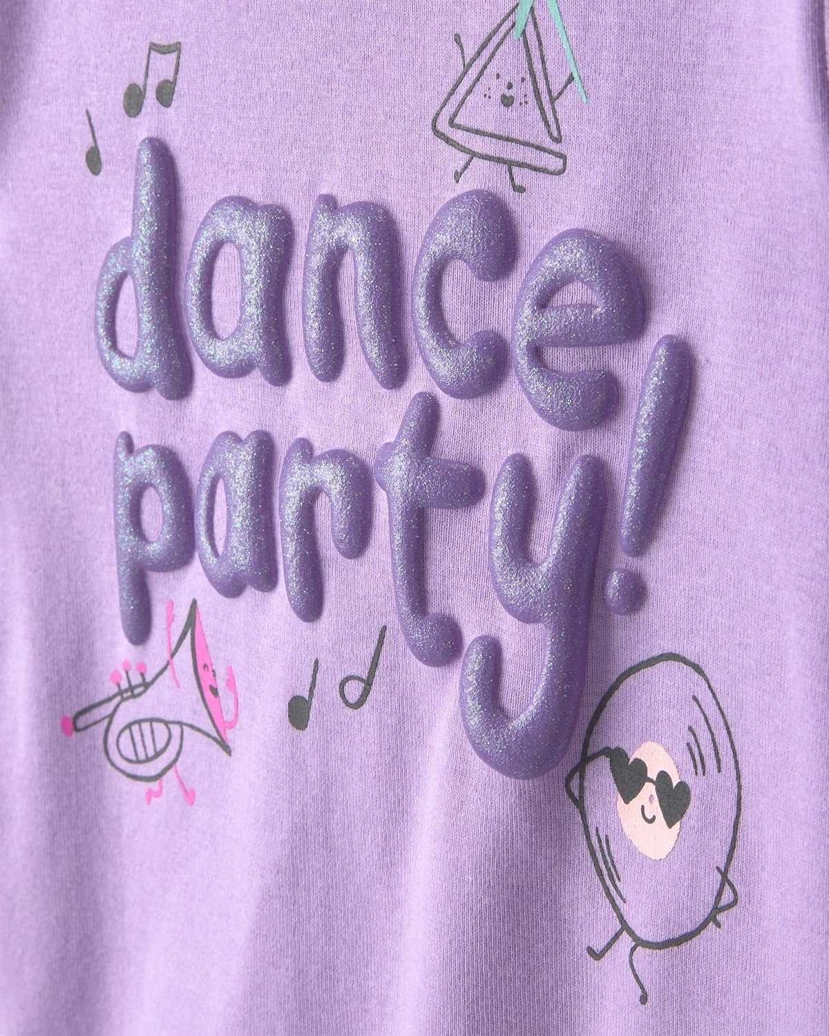 image:imageCarters Girls 4piece Tight Fit Cotton Pajama SetDance Partymusic Prpl