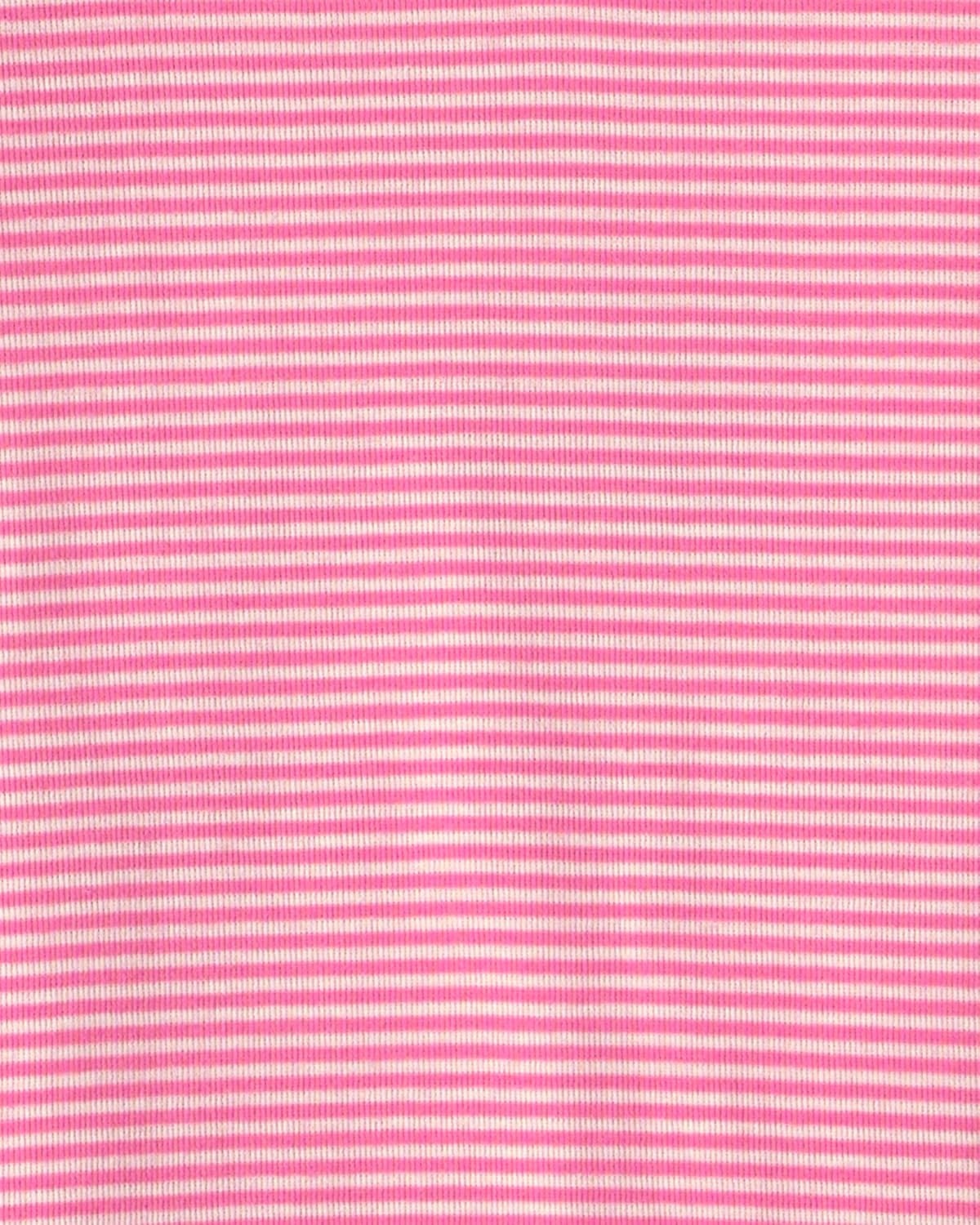 image:imageCarters Girls 4piece Tight Fit Cotton Pajama SetPet Print WPink Stripe