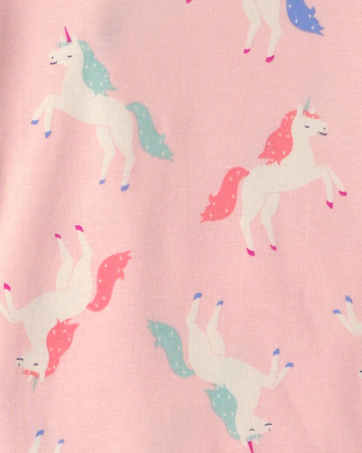 image:imageCarters Girls 4piece Tight Fit Cotton Pajama SetPink Unicorn