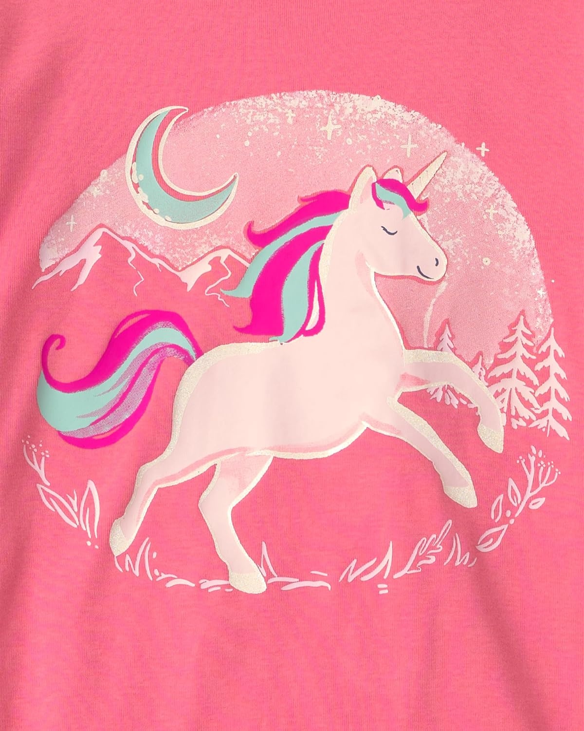image:imageCarters Girls 4piece Tight Fit Cotton Pajama SetPink Unicorn