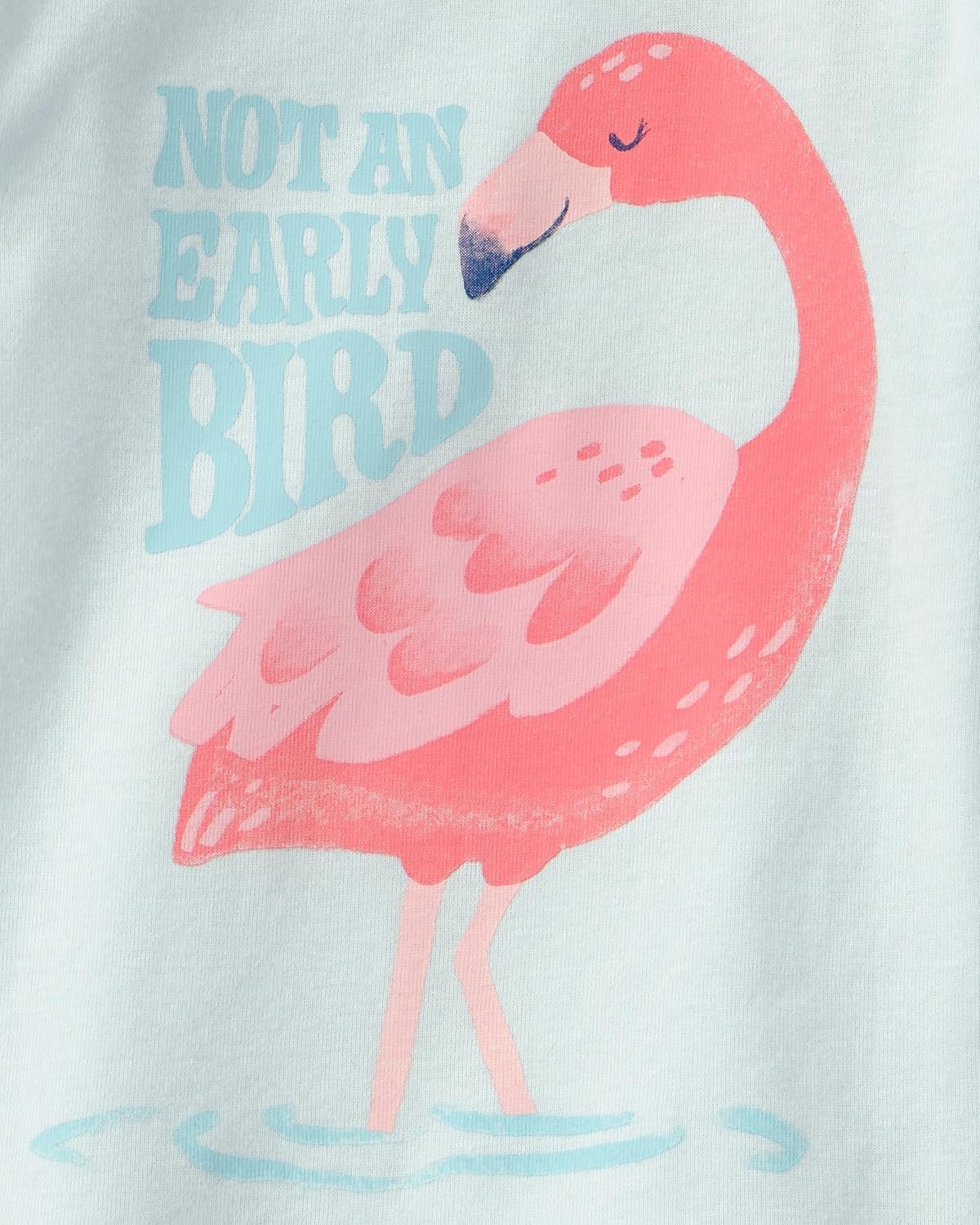 image:imageCarters Girls 4piece Tight Fit Cotton Pajama SetPinkBlue Flamingo