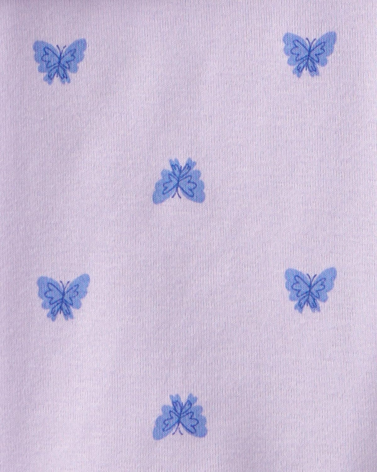 image:imageCarters Girls 4piece Tight Fit Cotton Pajama SetPurple Floral