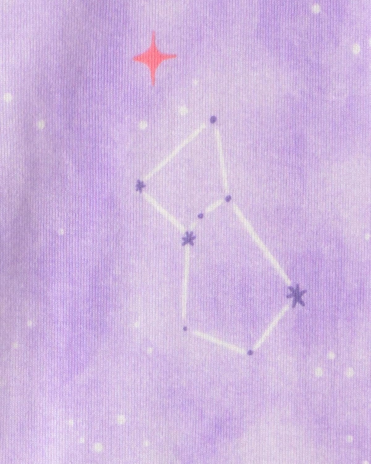image:imageCarters Girls 4piece Tight Fit Cotton Pajama SetPurple Space Dog