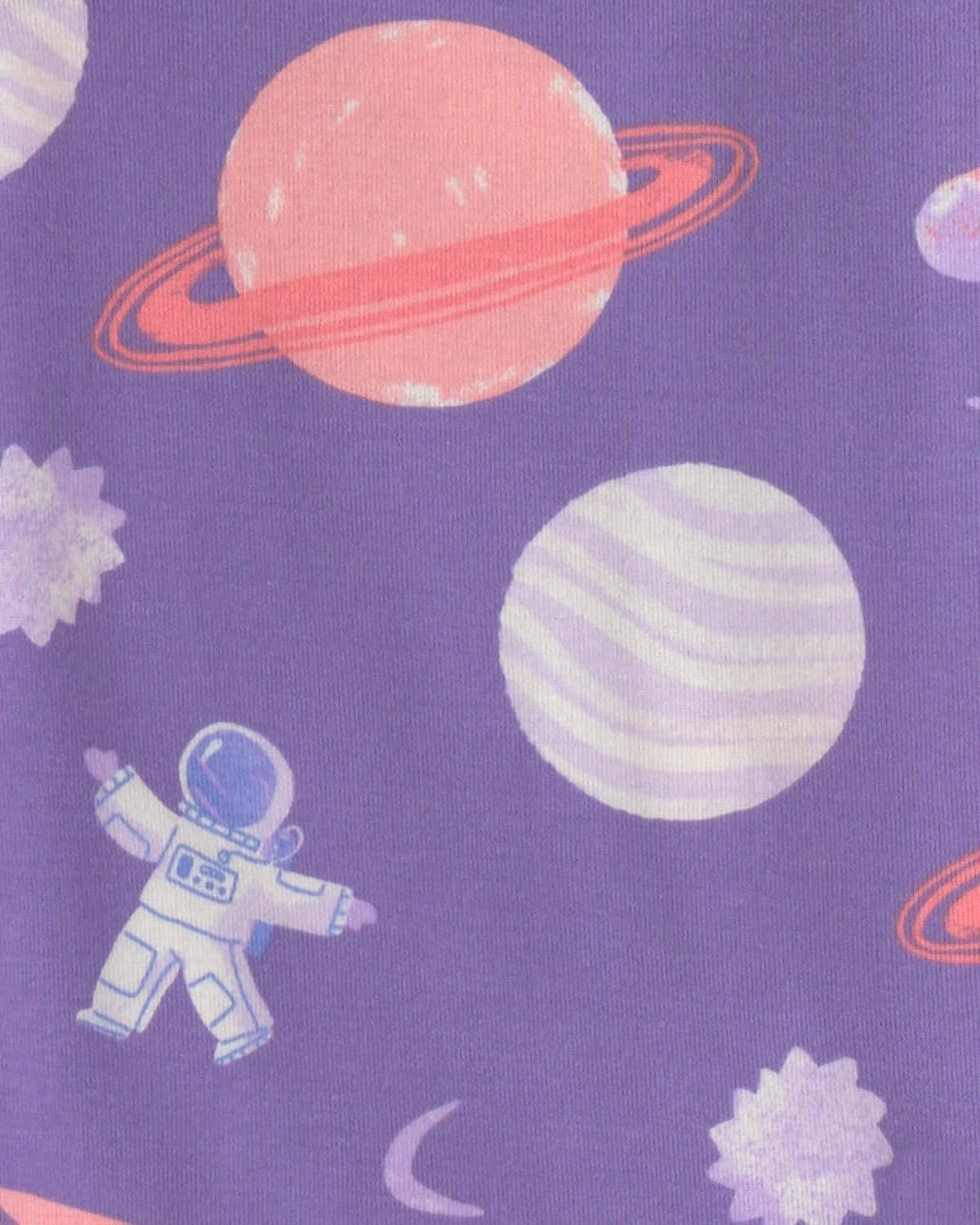 image:imageCarters Girls 4piece Tight Fit Cotton Pajama SetPurple Space Dog