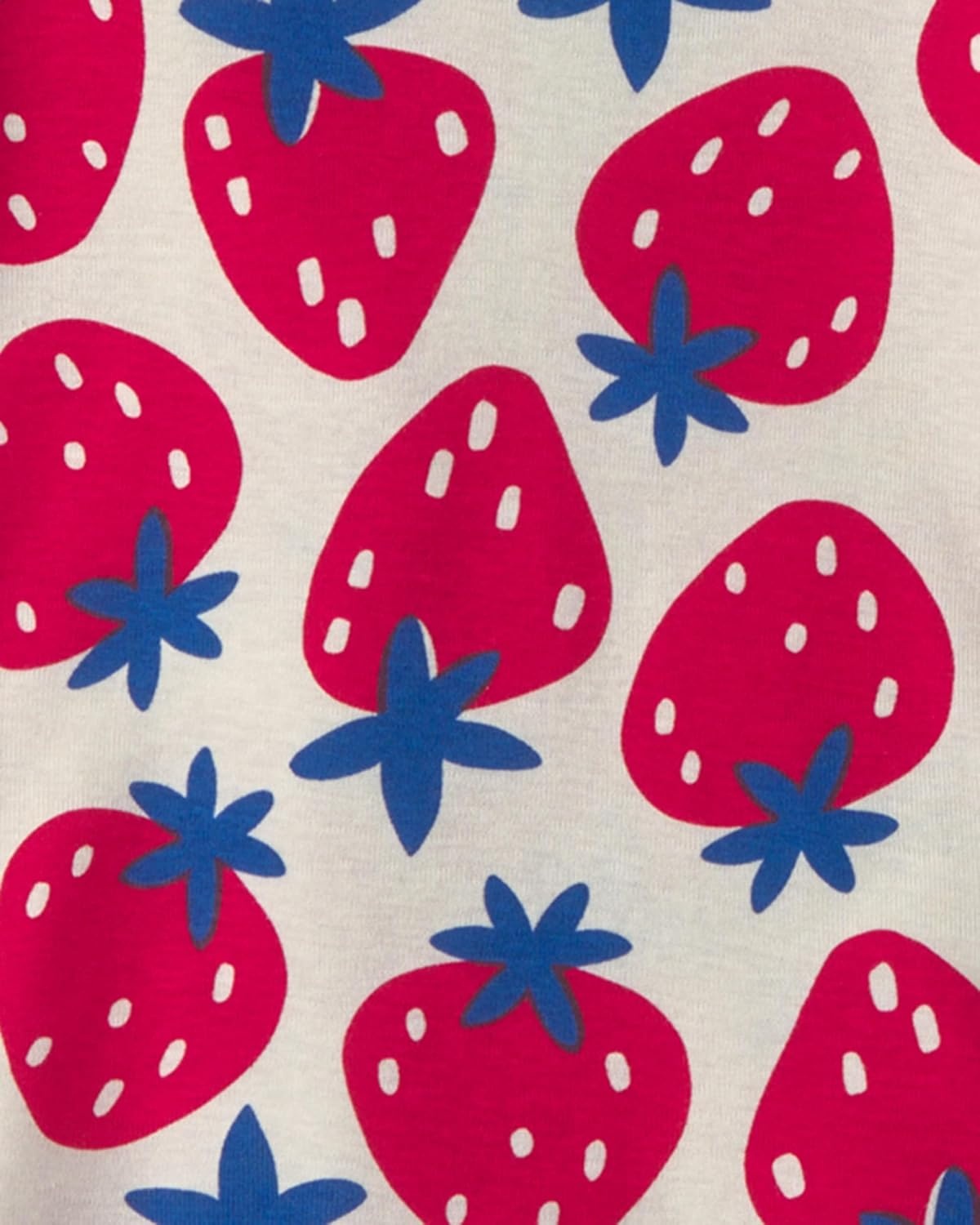 image:imageCarters Girls 4piece Tight Fit Cotton Pajama SetStrawberryblueberry Prt