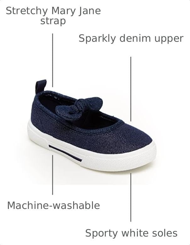 image:imageCarters Girls Capri SlipOn SneakerNavy