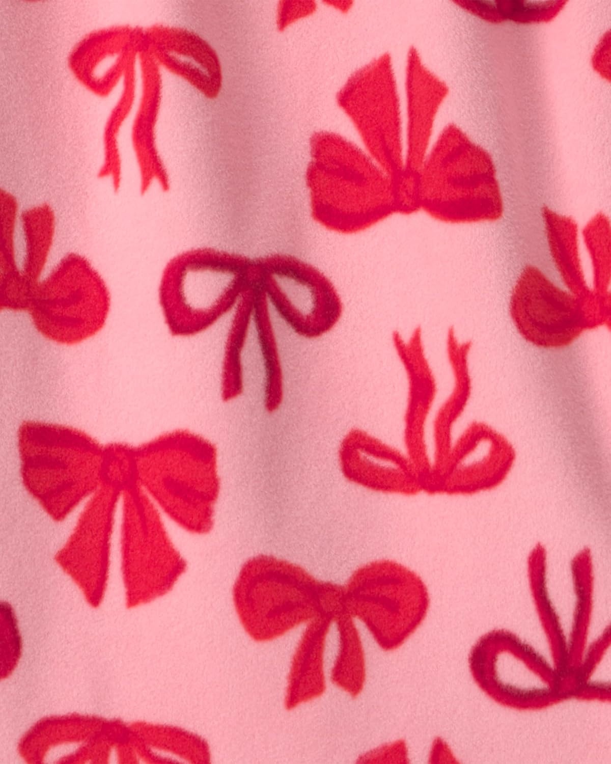 image:imageCarters Girls Fleece GownPink and Red Bows