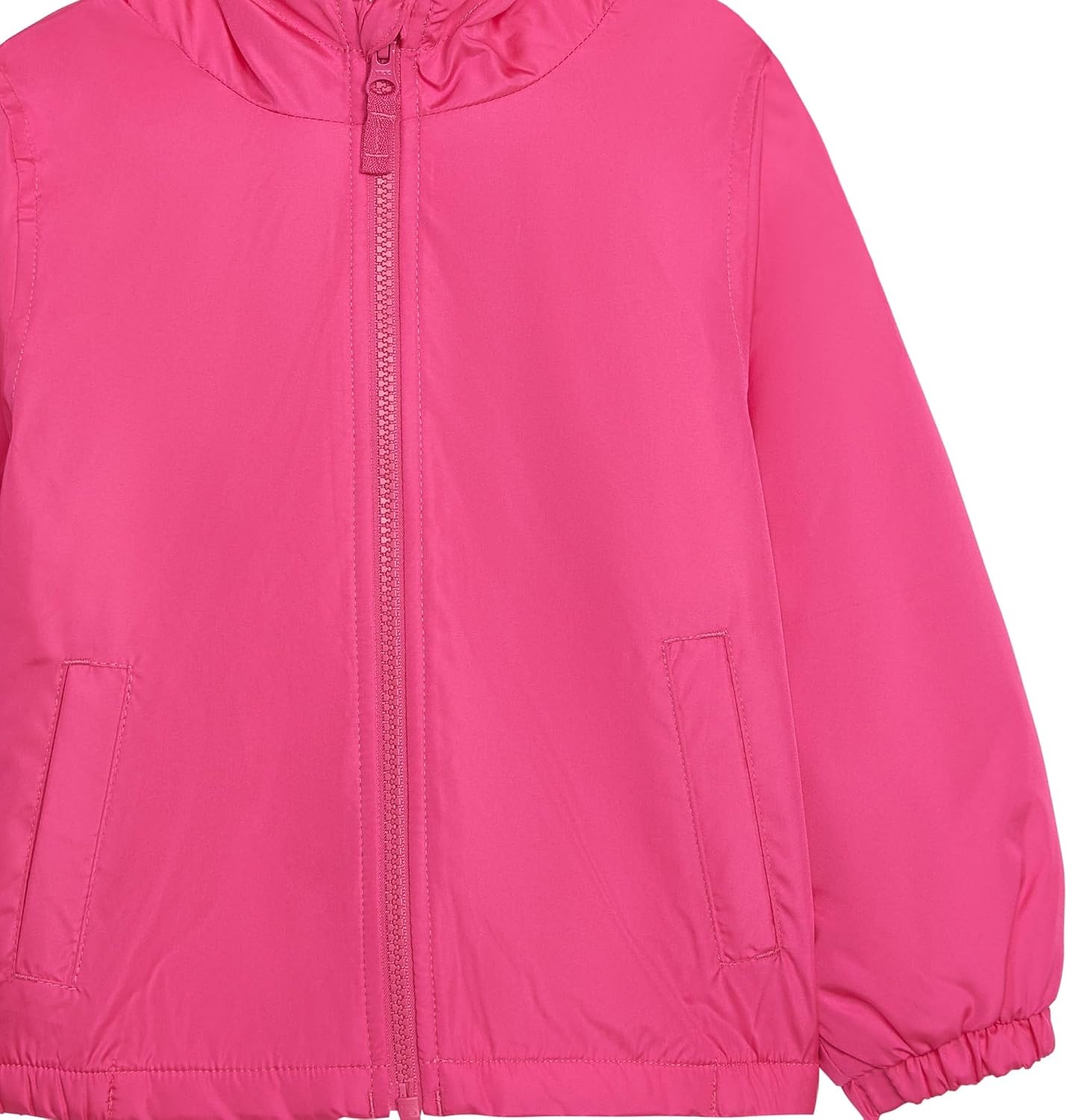 image:imageCarters Girls FleeceLined Midweight Hooded Jacket Baby Toddler and KidsFuchsia