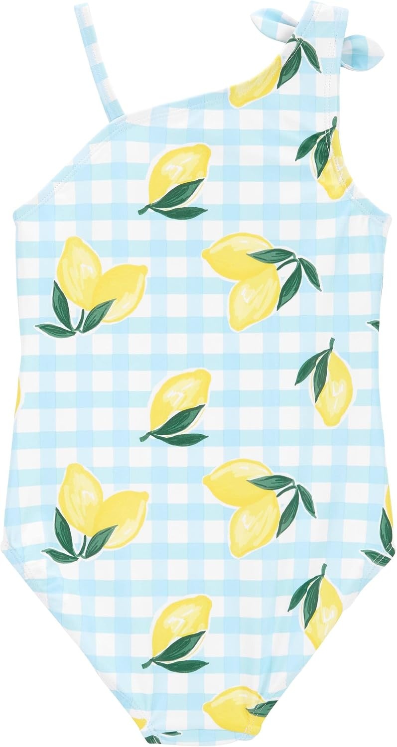 image:imageCarters Girls SwimsuitLemon Check