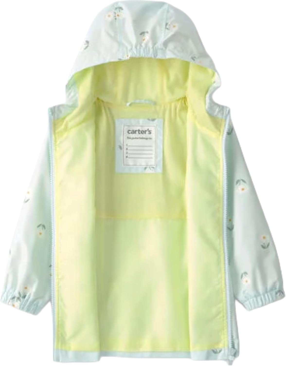 image:imageCarters Toddler amp Little Girls Midweight Fleece Lined Hooded Raincoat Rain JacketChanging Blue