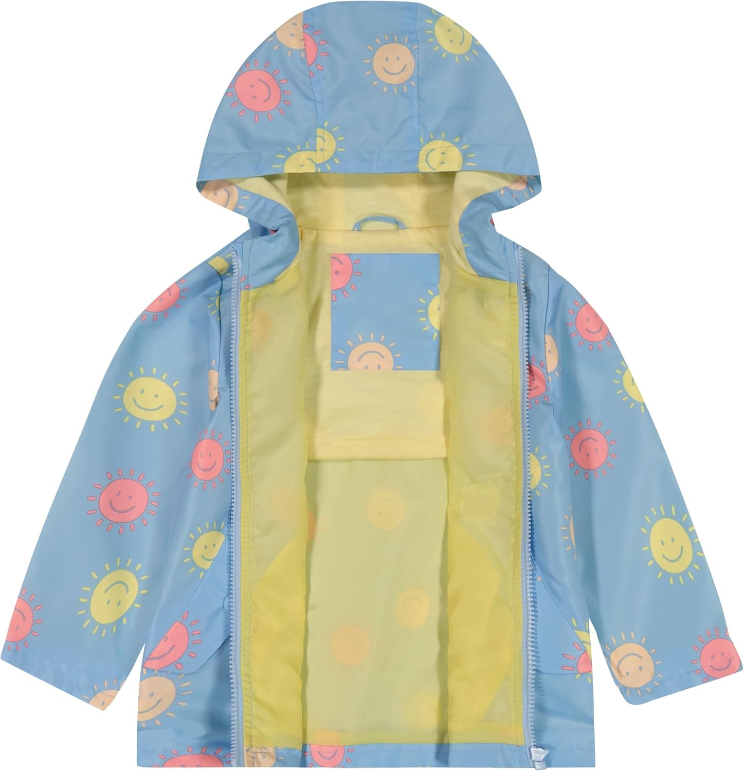 image:imageCarters Toddler amp Little Girls Midweight Fleece Lined Hooded Raincoat Rain JacketLight Blue