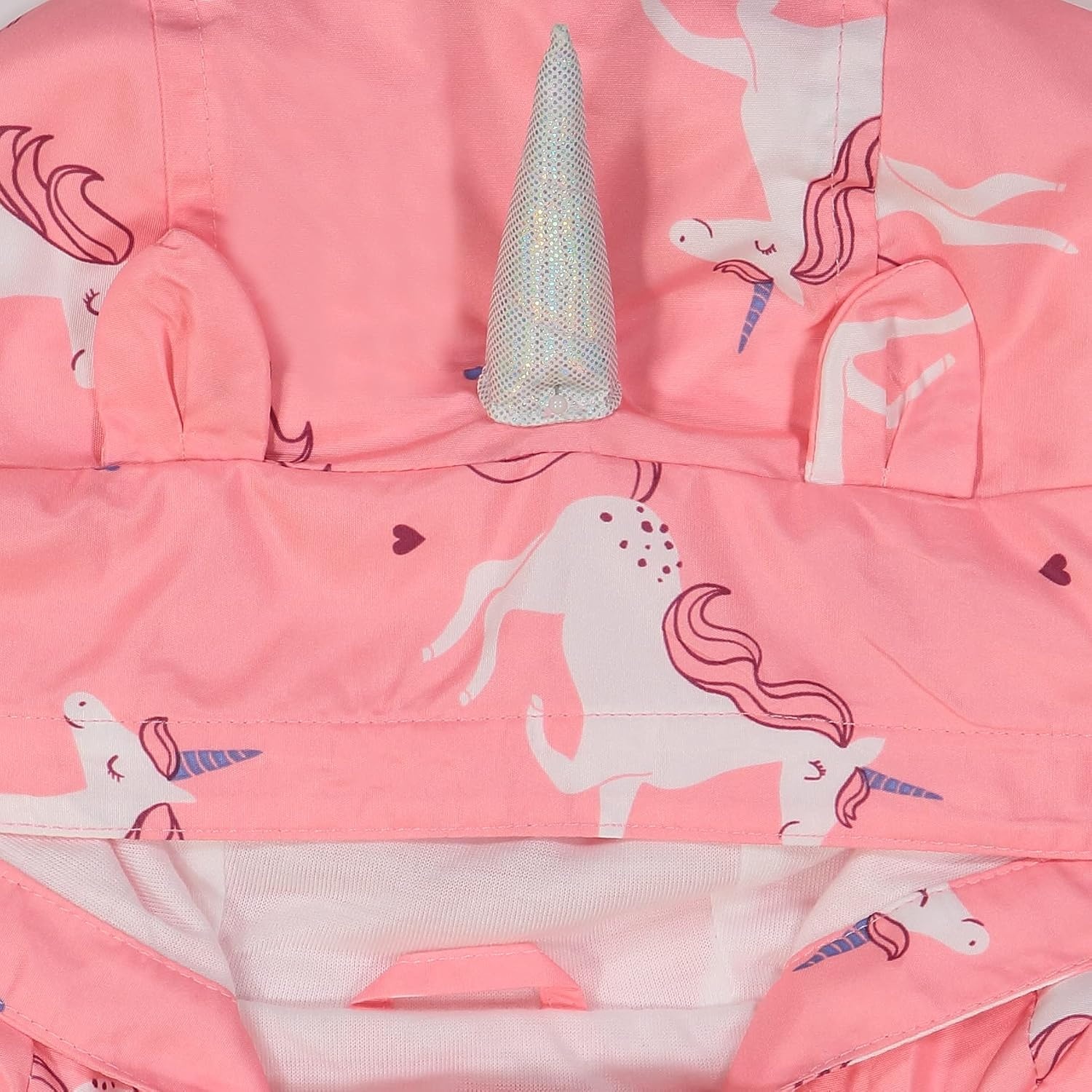 image:imageCarters Toddler amp Little Girls Midweight Fleece Lined Hooded Raincoat Rain JacketPink Unicorn