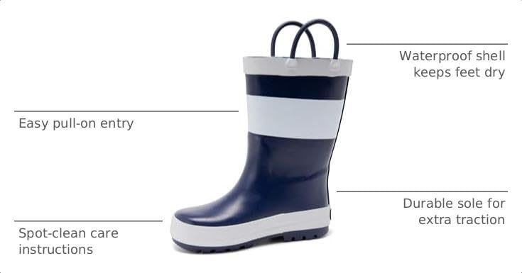 image:imageCarters unisexchild RainbootNavyWhite
