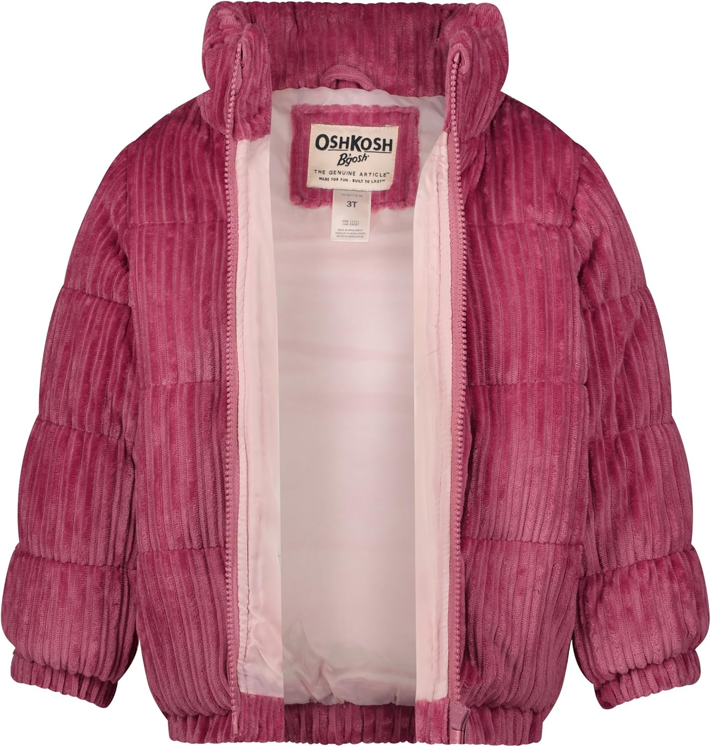 image:imageOSHKOSH BGOSH Baby Girls Heavyweight Velboa Cordury Puffer JacketRose