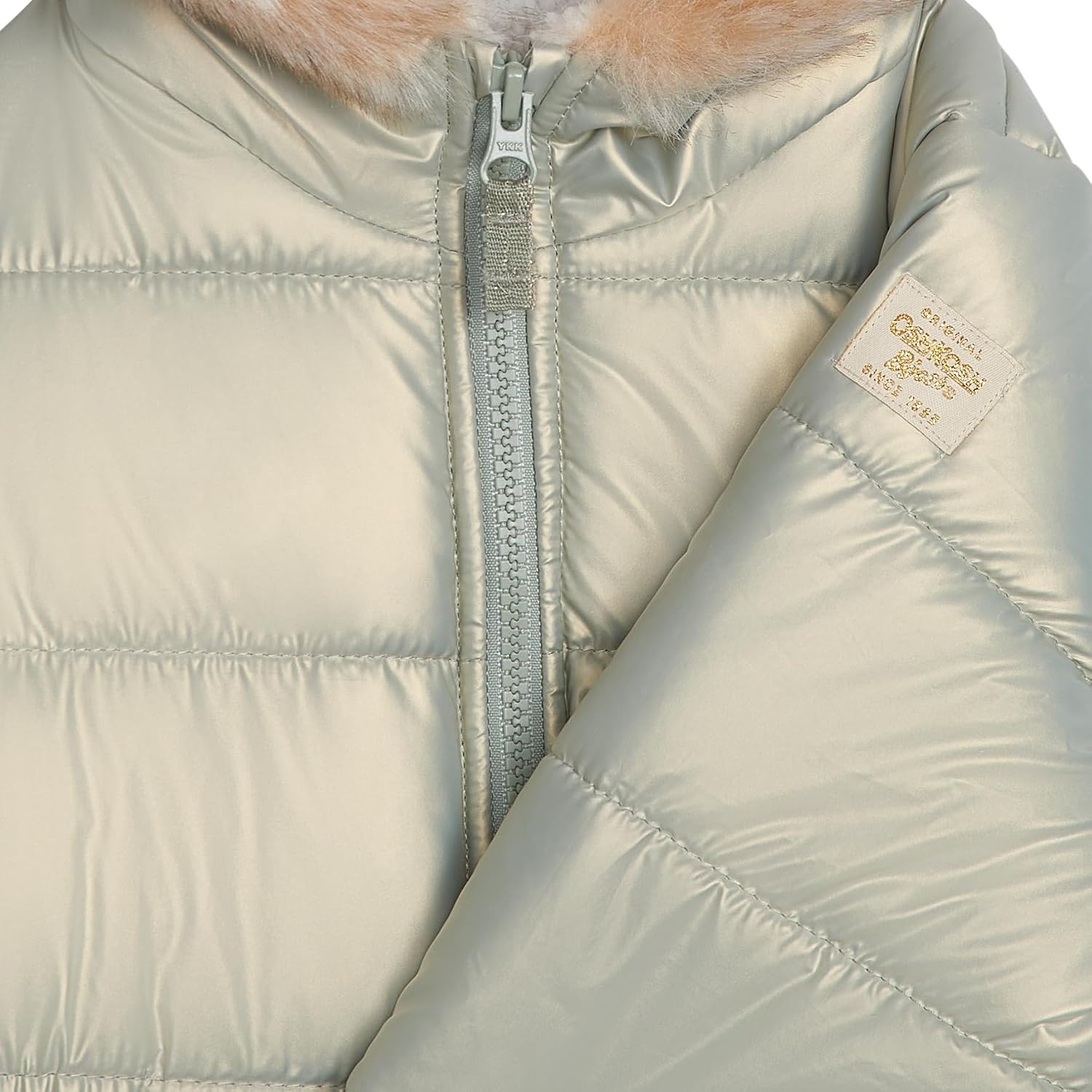 image:imageOSHKOSH BGOSH Baby Girls Warm Winter Parka Coat With Faux Fur Sherpalined HoodSage