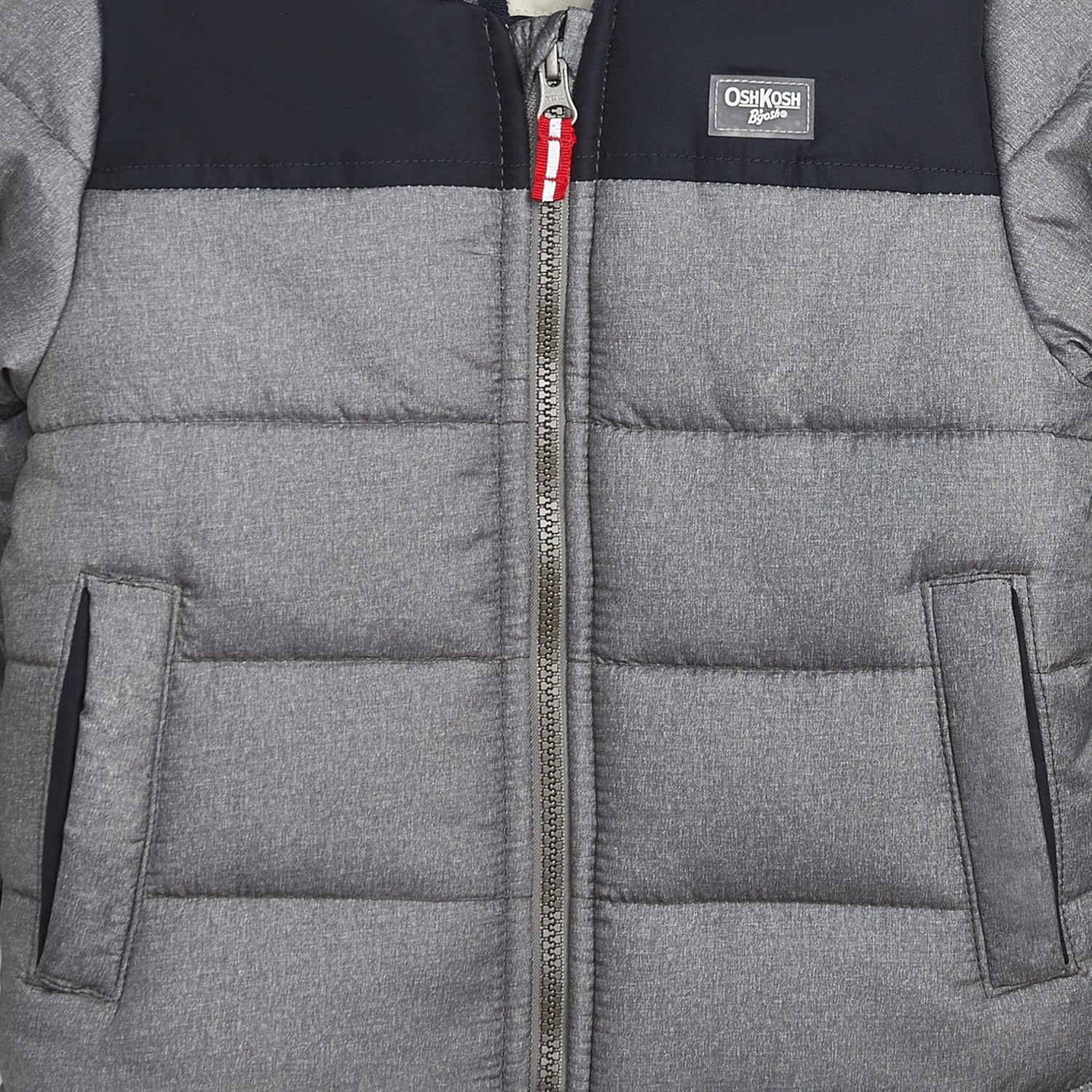 image:imageOSHKOSH BGOSH Boys Fleecelined Hooded Puffer Jacket Winter CoatGrey