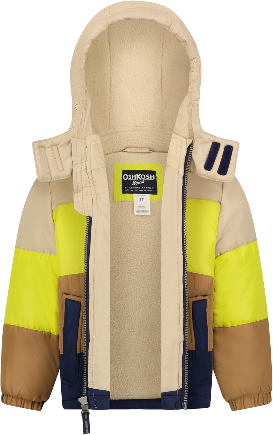 image:imageOSHKOSH BGOSH Boys Heavyweight Puffer Coat Winter JacketLime