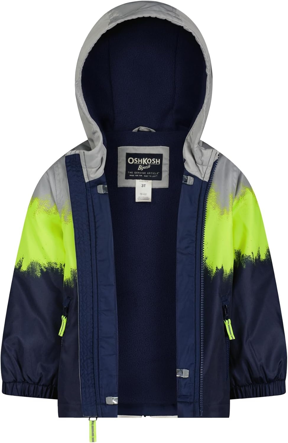 image:imageOSHKOSH BGOSH Boys Midweight Jersey Lined Hooded Jacket With Zipper PocketNavy