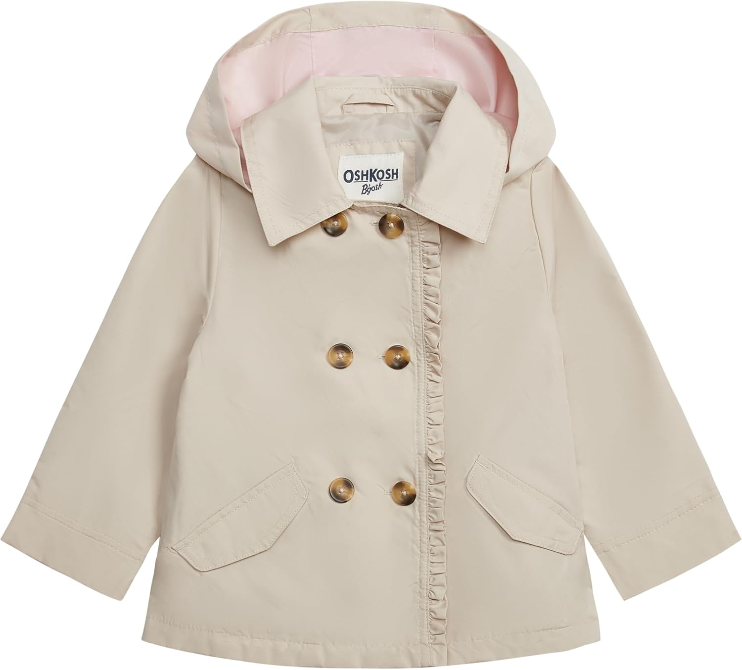 image:imageOSHKOSH BGOSH girls Midweight Fleece Lined Windbreaker JacketKhaki