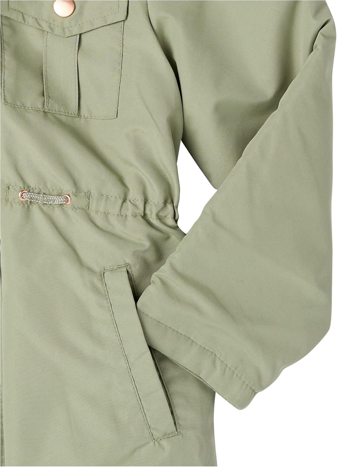 image:imageOSHKOSH BGOSH girls Midweight Fleece Lined Windbreaker JacketOlive Drab
