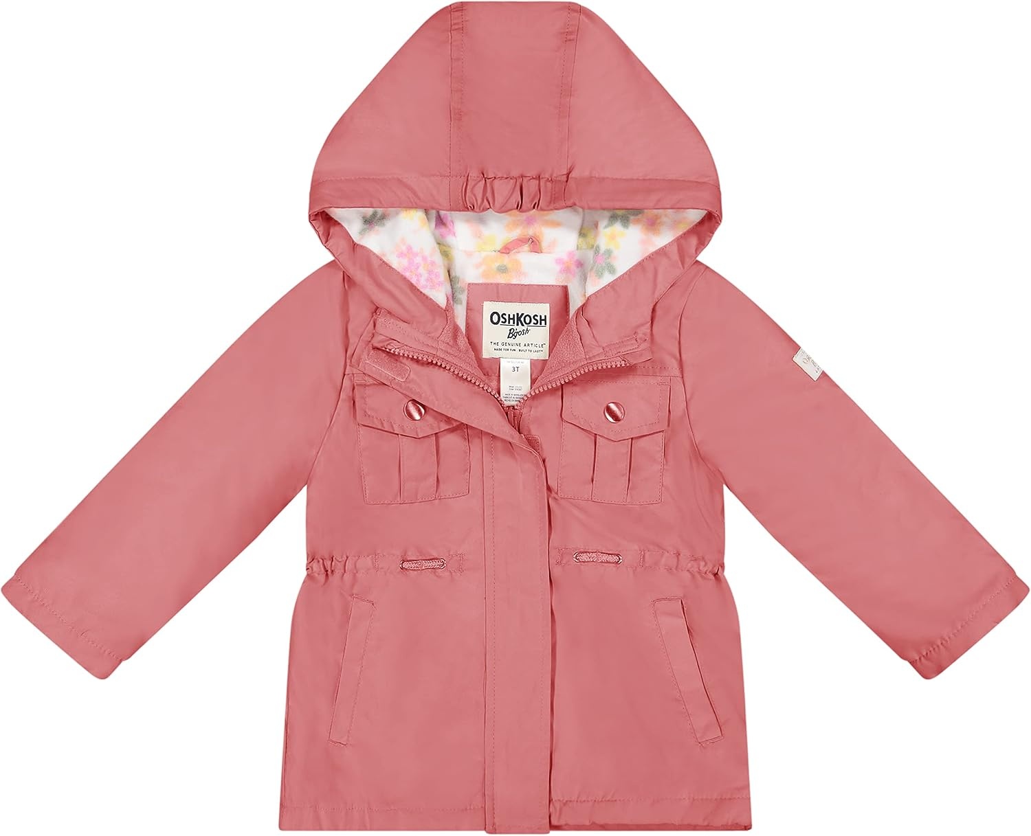 image:imageOSHKOSH BGOSH girls Midweight Fleece Lined Windbreaker JacketRose