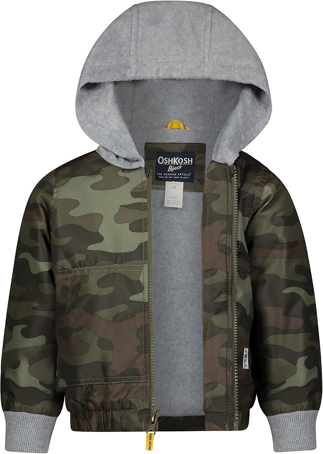 image:imageOsh Kosh boys Midweight Fleece Lined Windbreaker JacketTransitional JacketGreen Camo