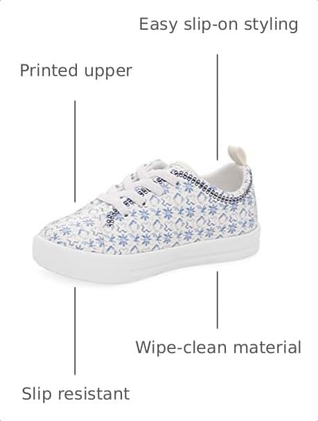 image:imageOshKosh BGosh Toddler and Little Girls Lola Casual ShoeWhiteBlue