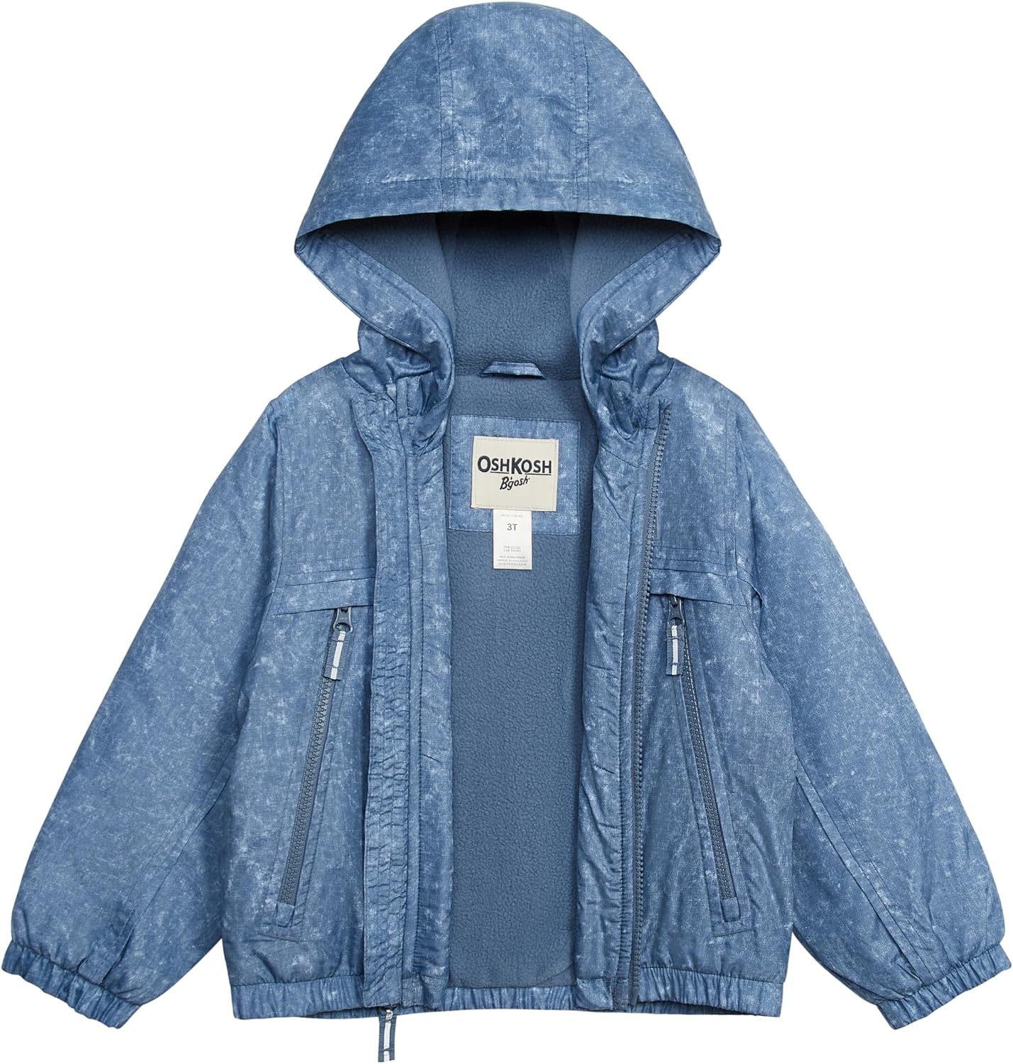 image:imageOshKosh Bgosh Boys Sporty Bomber Jacket with Fleece Hood and LiningBlue