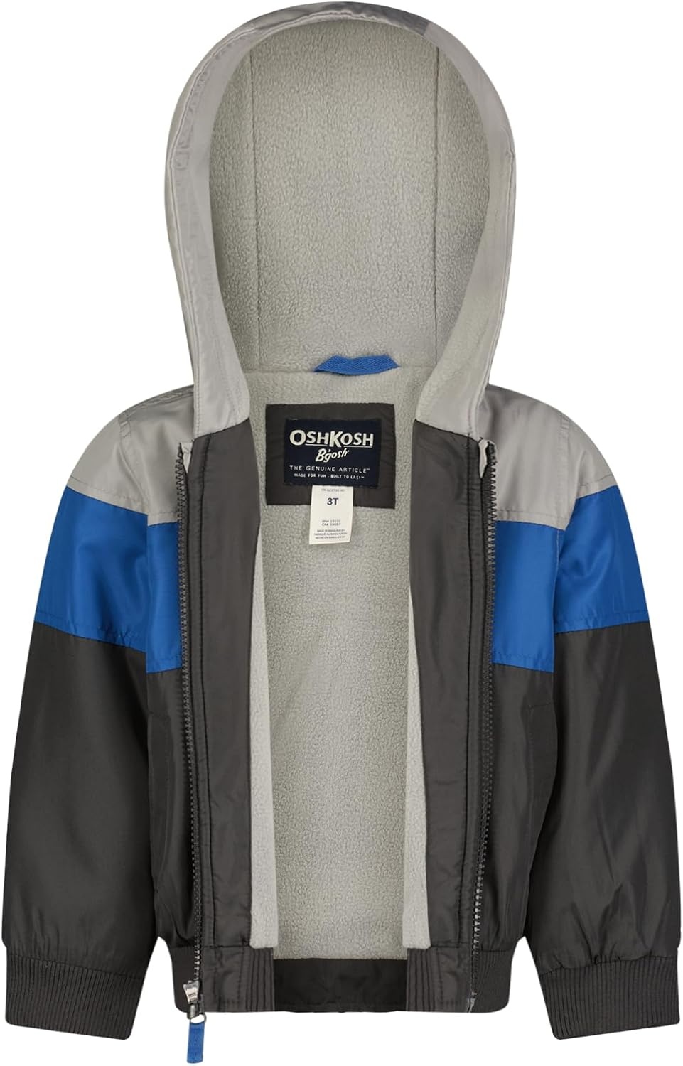 image:imageOshKosh Bgosh Boys Sporty Bomber Jacket with Fleece Hood and LiningGrey