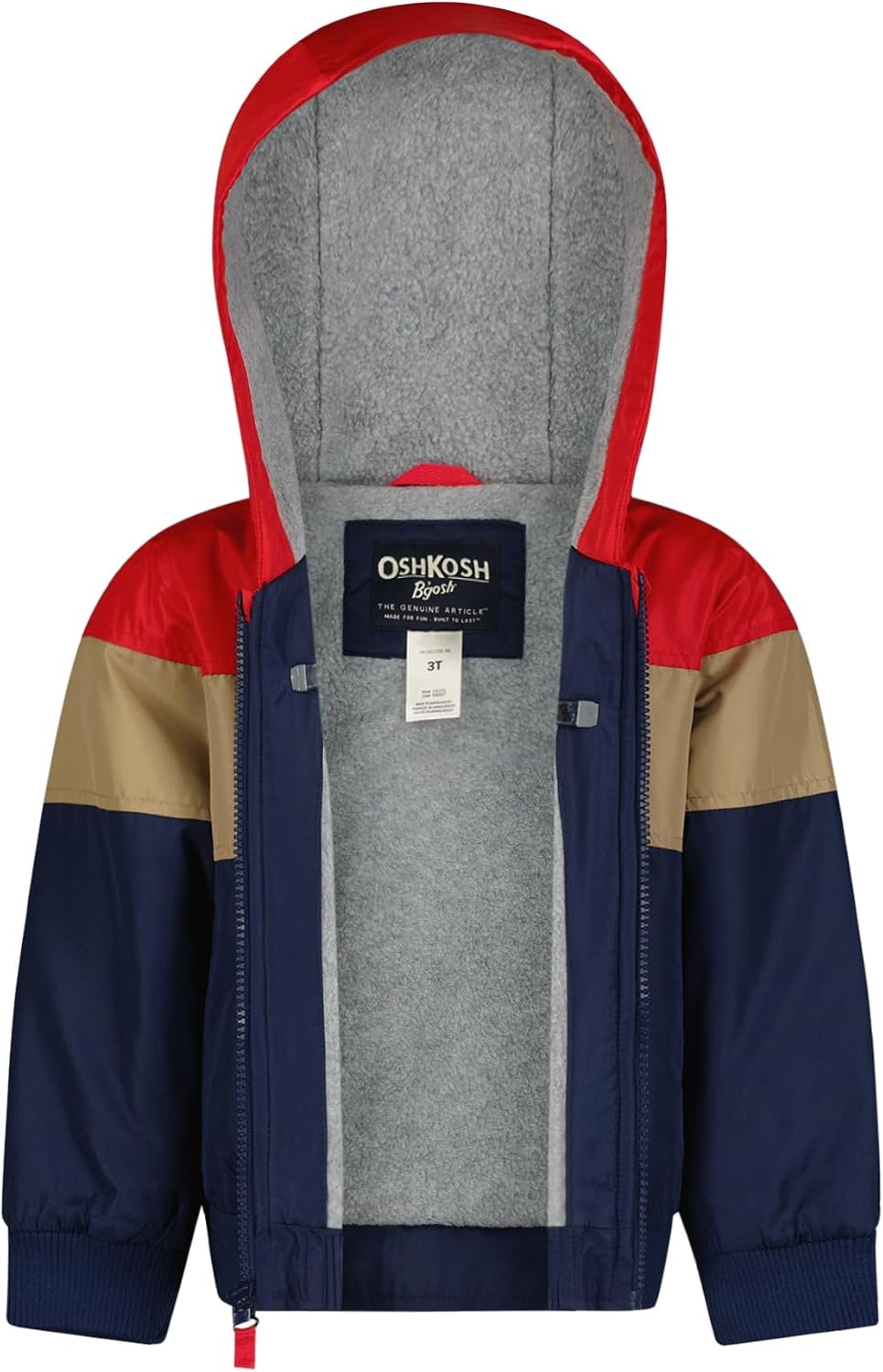 image:imageOshKosh Bgosh Boys Sporty Bomber Jacket with Fleece Hood and LiningRed