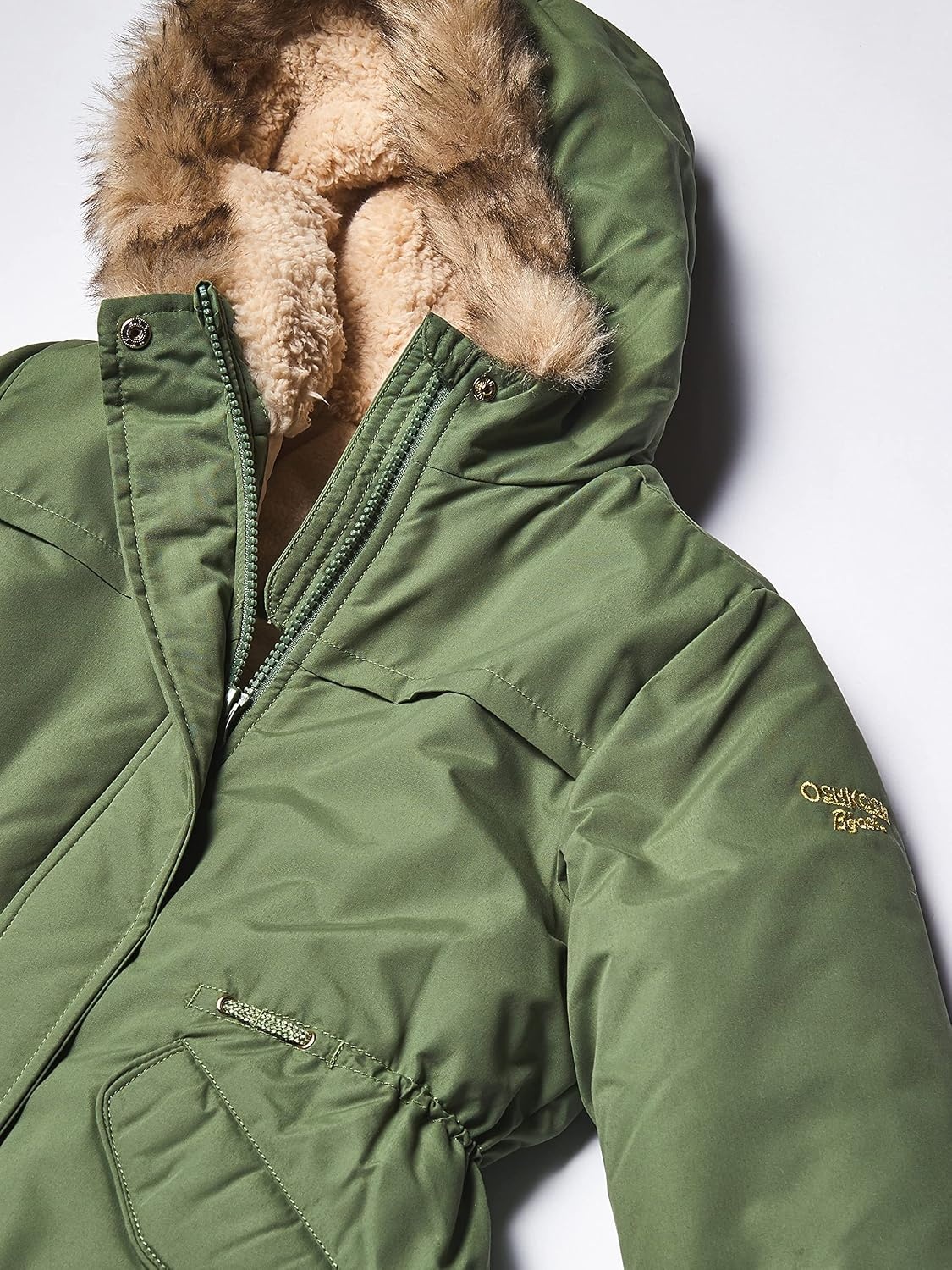 image:imageOshKosh Bgosh Girls Heavyweight Faux Fur Hooded Parka Warm Winter CoatOlive Green