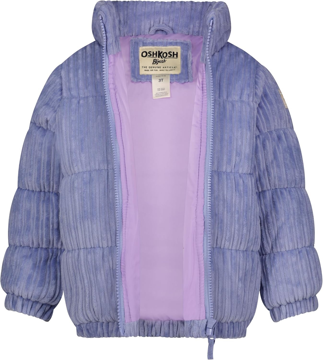 image:imageOshKosh Bgosh Girls Heavyweight Velboa Cordury Puffer JacketLavender
