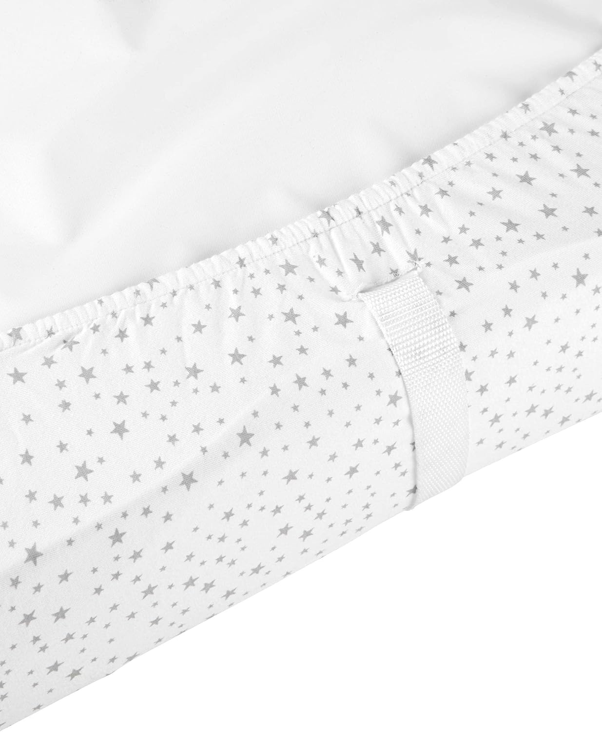image:imageSimple Joys by Carters Baby 2Pack Cotton Changing Pad CoversWhite StarsStripe