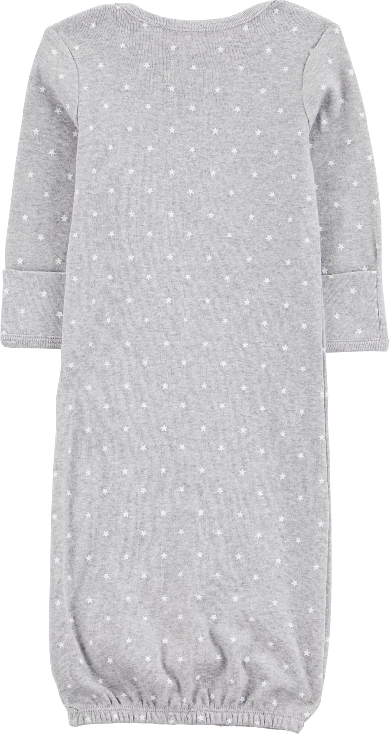 image:imageSimple Joys by Carters Baby 3pack Neutral Cotton Sleeper GownGreyGreenYellow
