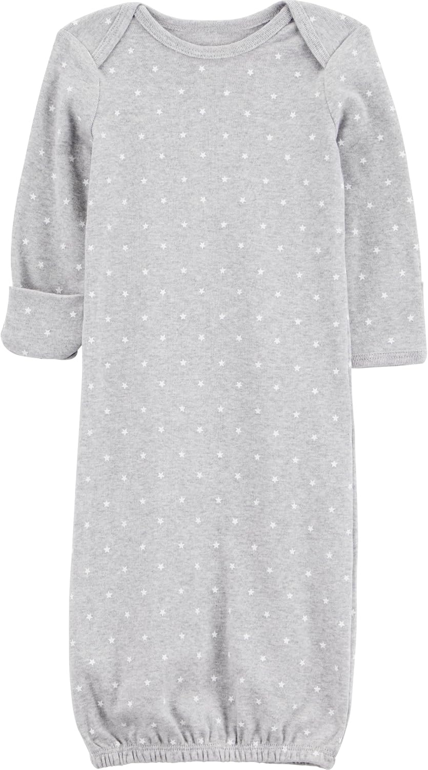 image:imageSimple Joys by Carters Baby 3pack Neutral Cotton Sleeper GownGreyGreenYellow