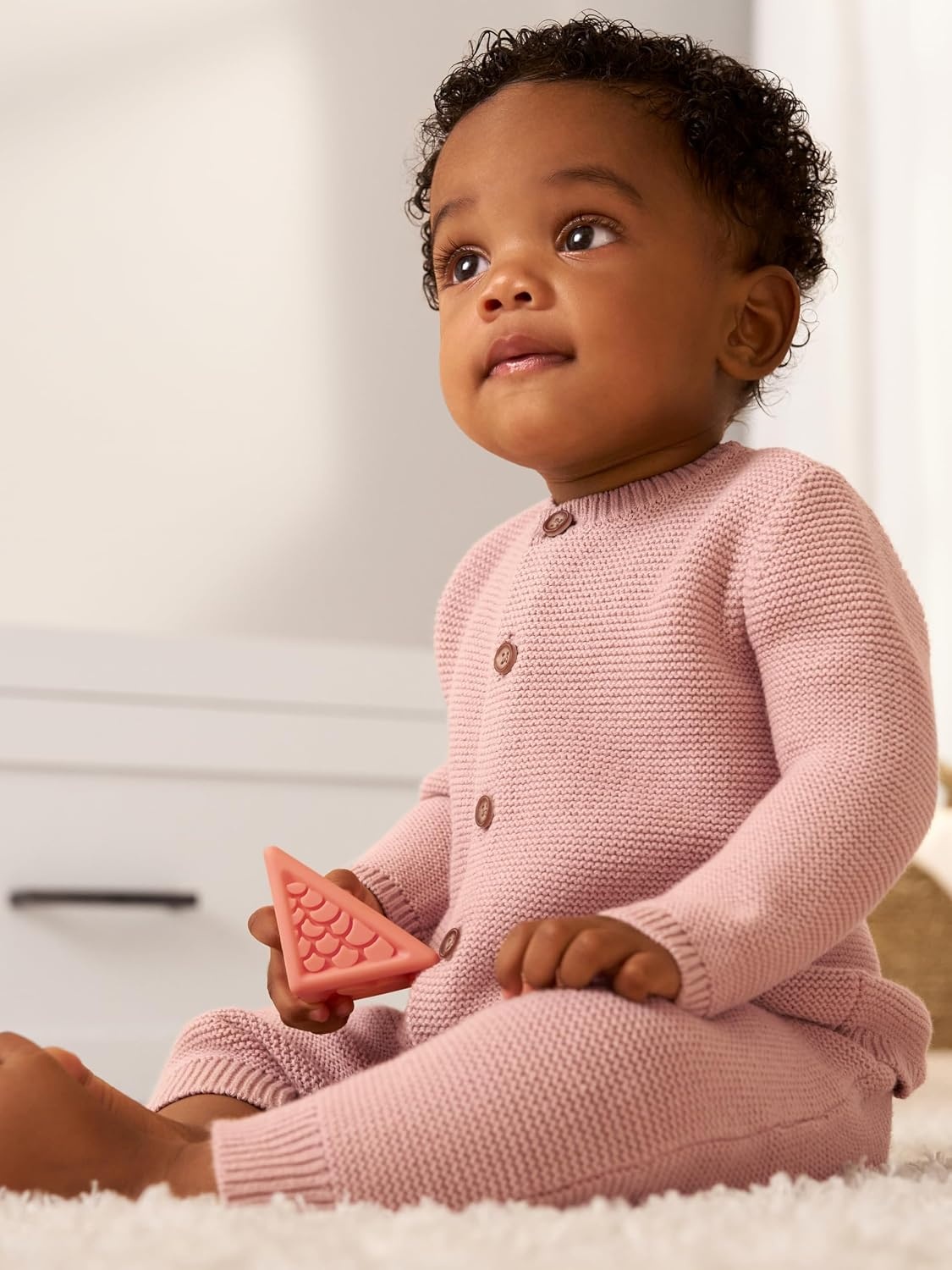 image:imageSimple Joys by Carters Baby 3piece Sweater SetGrey StripeLight Pink