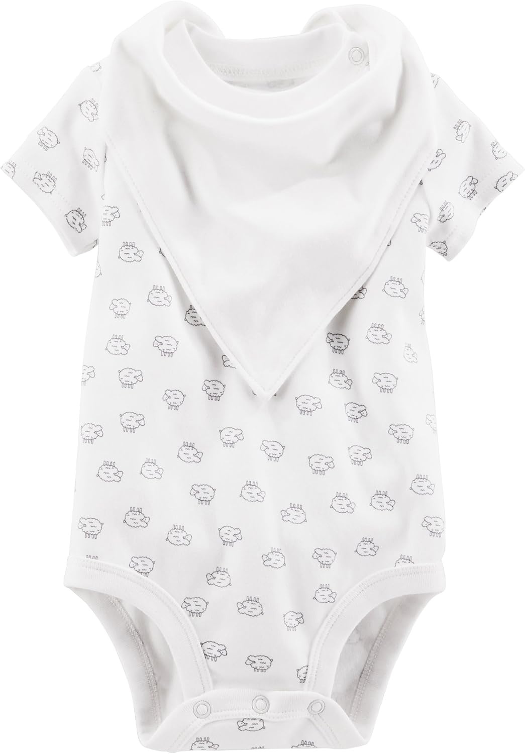 image:imageSimple Joys by Carters Baby 4piece Bodysuit Pant and Bibs SetWhiteLamb