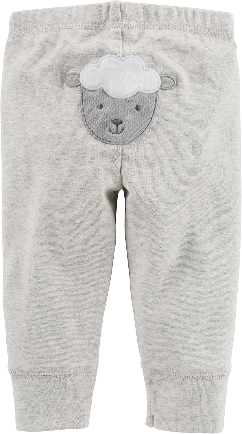 image:imageSimple Joys by Carters Baby 6piece Bodysuits Short and Long Sleeve and Pants SetGreyMint GreenElephantLamb