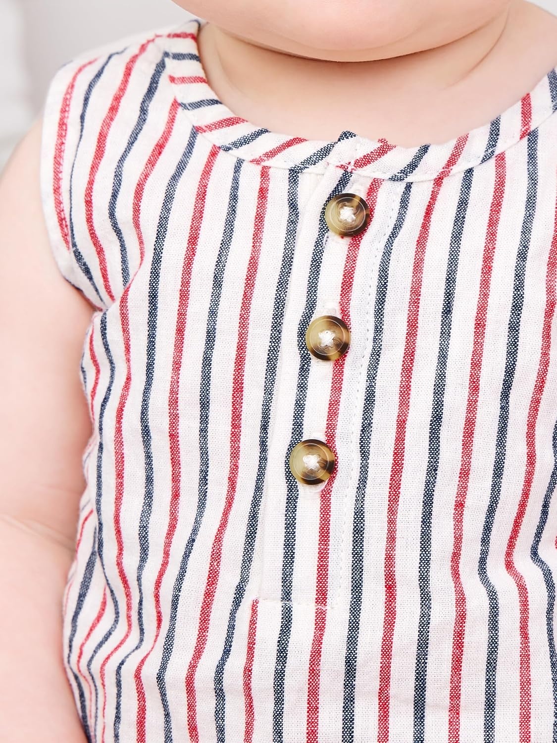 image:imageSimple Joys by Carters Baby Boys Button Rompers Pack of 2NavyRed Stripe