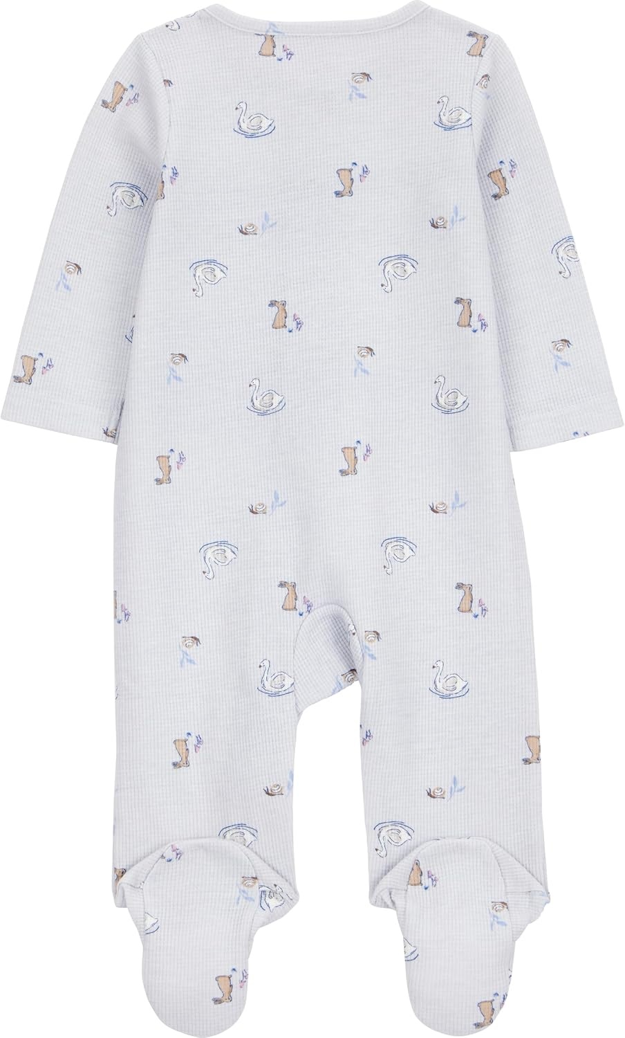 image:imageSimple Joys by Carters Baby Girls 2way Zip Thermal Footed Sleep and Play Pack of 2Floral Goose