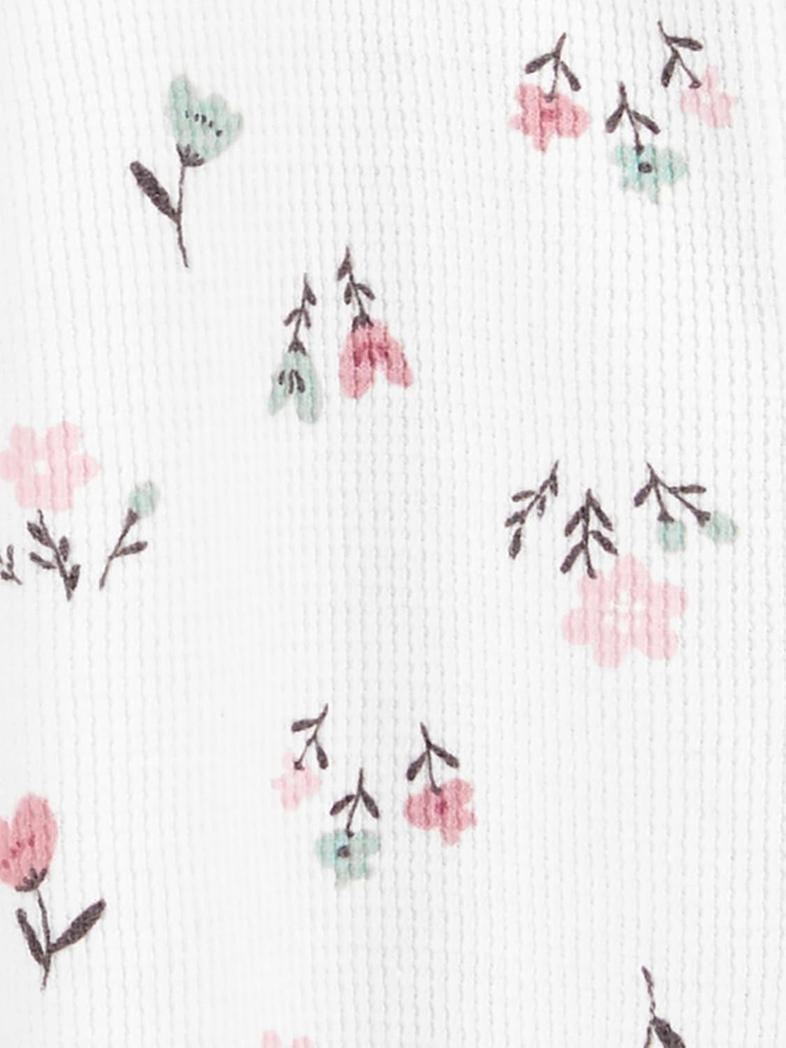 image:imageSimple Joys by Carters Baby Girls 2way Zip Thermal Footed Sleep and Play Pack of 2Pink ElephantWhite Floral