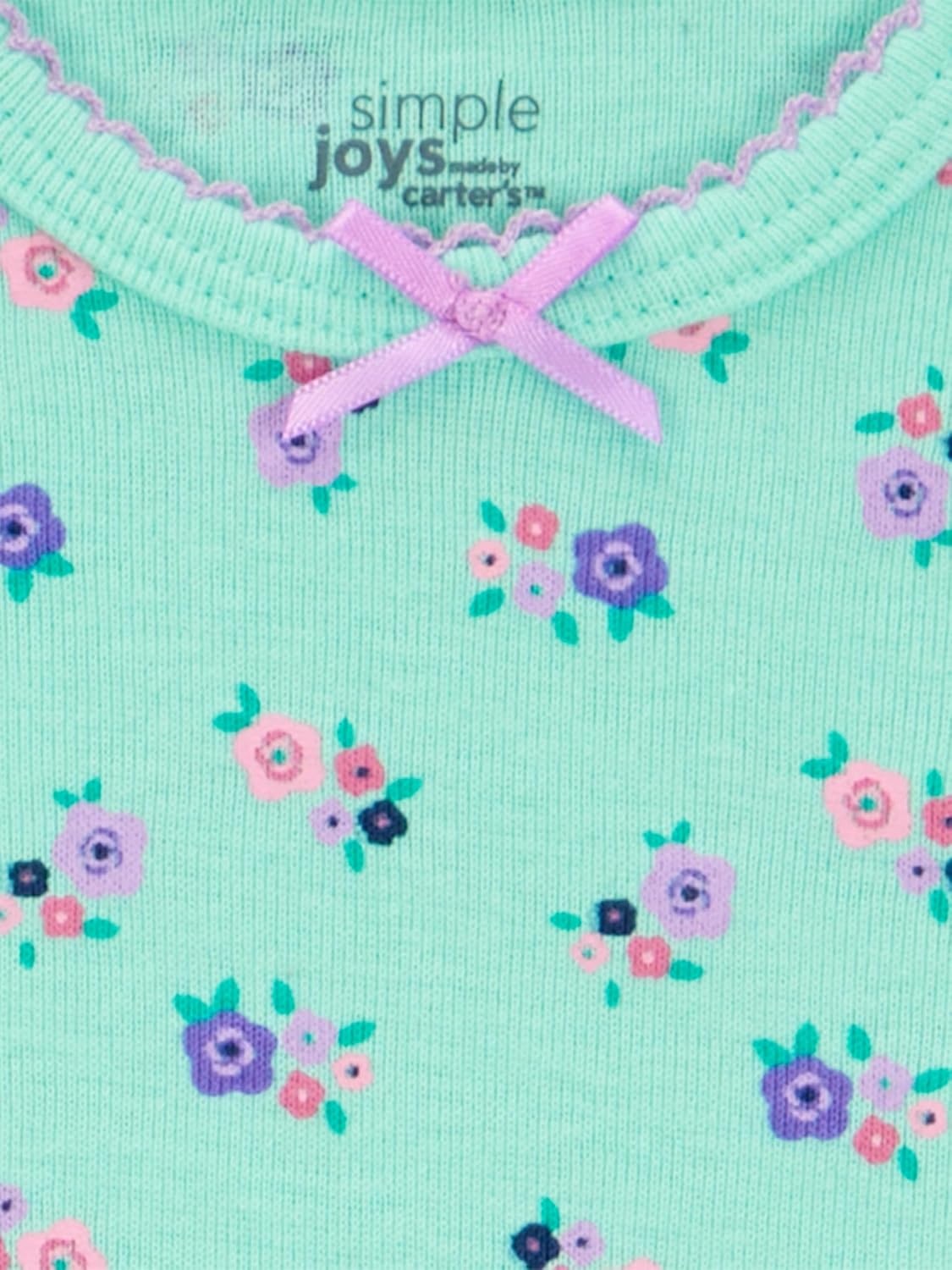 image:imageSimple Joys by Carters Baby Girls 3pack Cotton Sleeper GownPinkMint GreenWhite