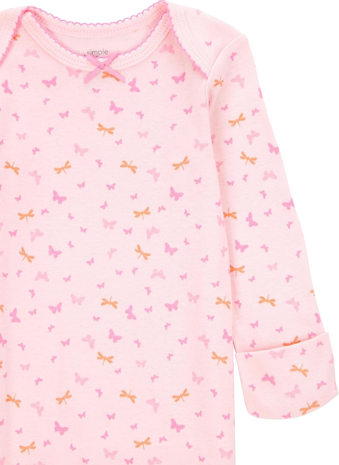 image:imageSimple Joys by Carters Baby Girls 3pack Cotton Sleeper GownPinkMint GreenWhite
