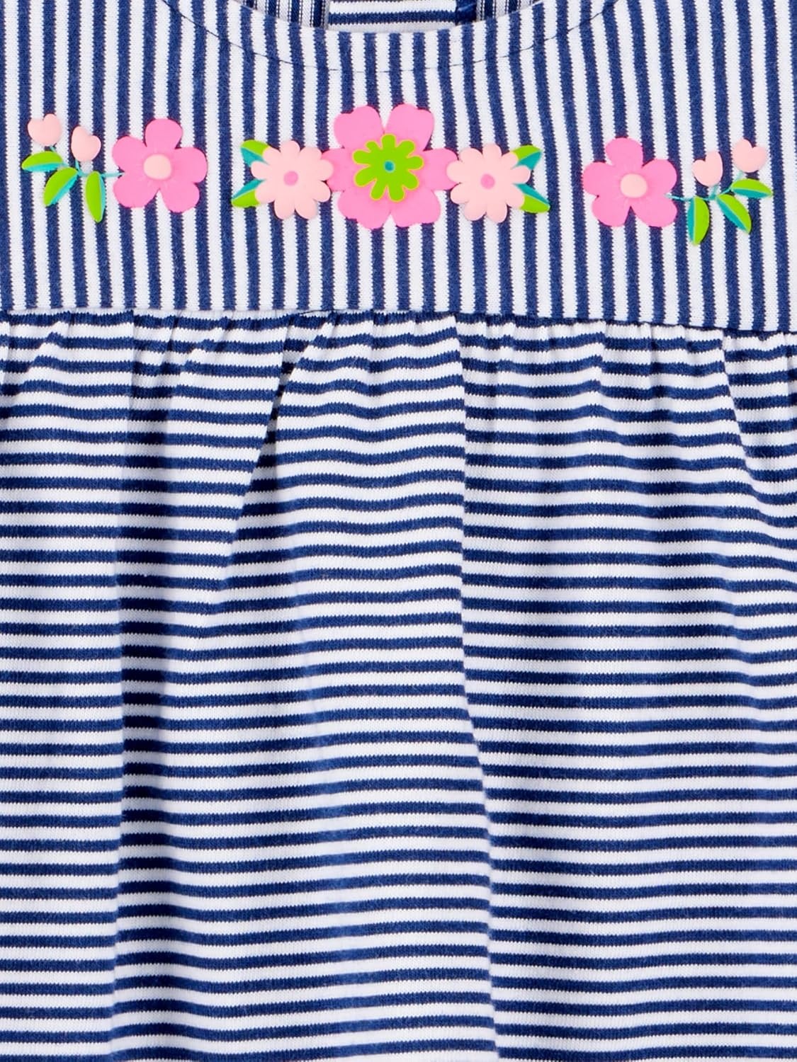 image:imageSimple Joys by Carters Baby Girls 3pack Romper Sunsuit and DressMint Green CherryNavy StripePink Floral