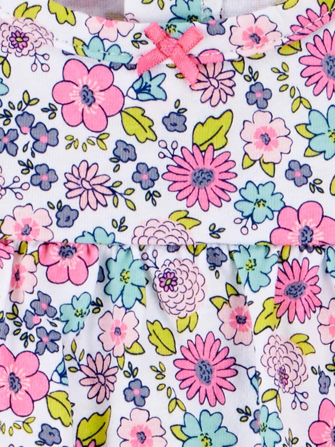 image:imageSimple Joys by Carters Baby Girls 3pack Romper Sunsuit and DressPink DotsWhite FloralYellow Bird