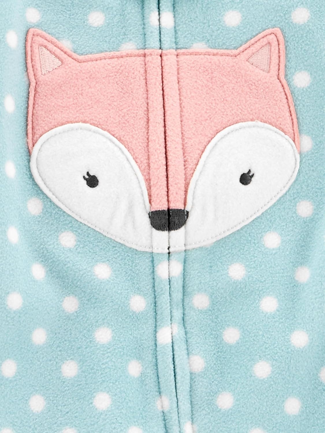 image:imageSimple Joys by Carters Baby Girls Cotton and Fleece Footed Sleep and Play Pack of 2Blue FoxPeach Animal