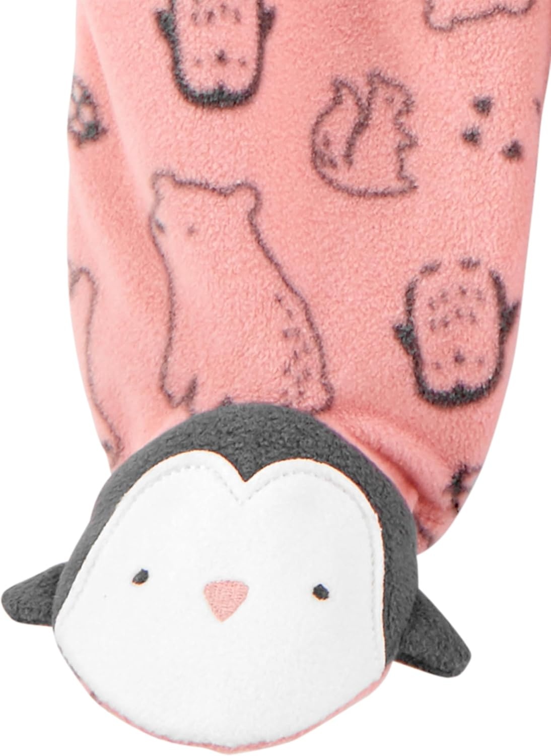 image:imageSimple Joys by Carters Baby Girls Cotton and Fleece Footed Sleep and Play Pack of 2Blue FoxPeach Animal