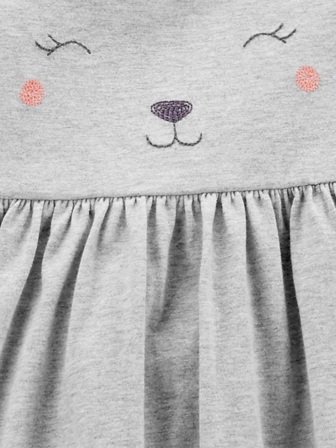 image:imageSimple Joys by Carters Baby Girls Shortsleeve and Sleeveless Dress Sets Pack of 2Grey Bear PrintPink Elephants