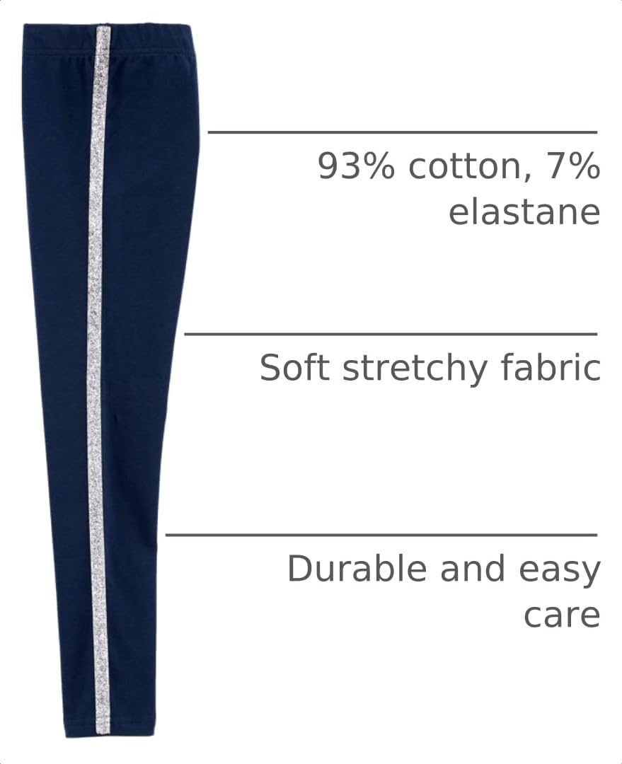 image:imageSimple Joys by Carters Girls 3 pack LeggingsGreyNavyPink
